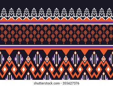 Geometric ethnic pattern seamless design for background or wallpaper.