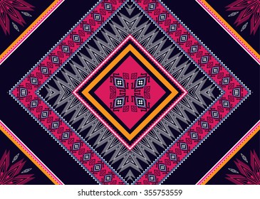 Geometric ethnic pattern seamless design for background or wallpaper.
