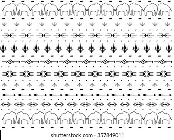 Geometric ethnic pattern seamless design for background or wallpaper.