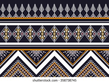 Geometric ethnic pattern seamless design for background or wallpaper.