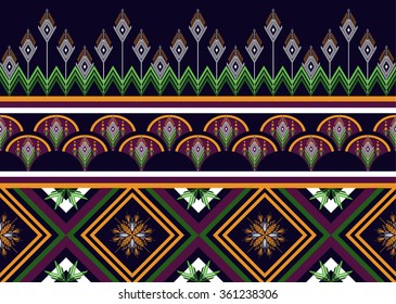 Geometric ethnic pattern seamless design for background or wallpaper.