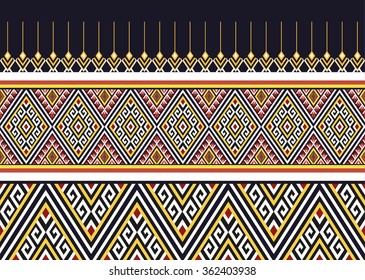 Geometric ethnic pattern seamless design for background or wallpaper.