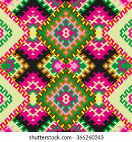 Geometric ethnic pattern seamless design for background or wallpaper.