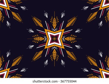 Geometric ethnic pattern seamless design for background or wallpaper.