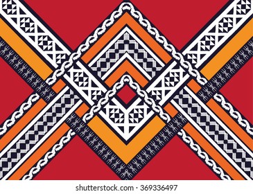 Geometric ethnic pattern seamless design for background or wallpaper.