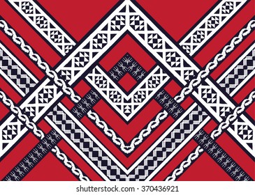 Geometric ethnic pattern seamless design for background or wallpaper.