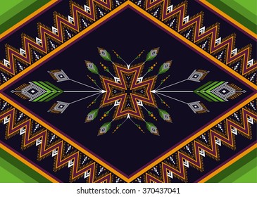 Geometric ethnic pattern seamless design for background or wallpaper.