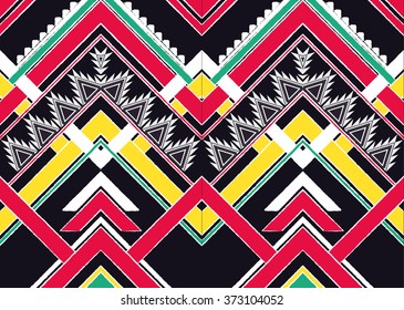 Geometric ethnic pattern seamless design for background or wallpaper.