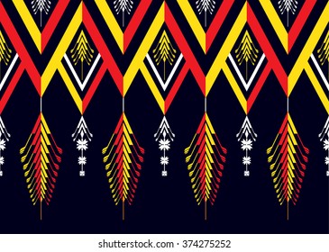 Geometric ethnic pattern seamless design for background or wallpaper.