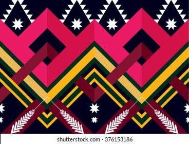 Geometric ethnic pattern seamless design for background or wallpaper.