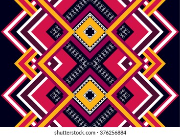 Geometric ethnic pattern seamless design for background or wallpaper.