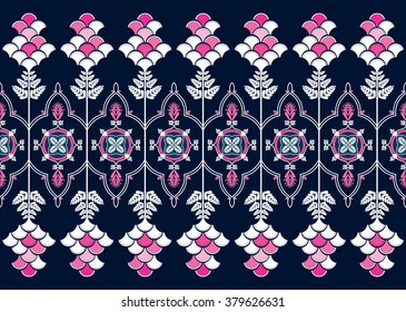 Geometric ethnic pattern seamless design for background or wallpaper.