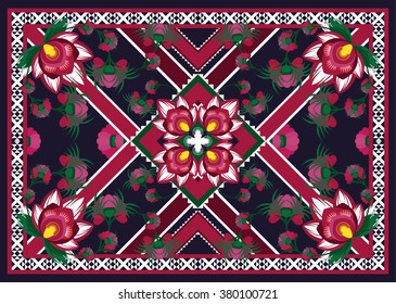 Geometric ethnic pattern seamless design for background or wallpaper.