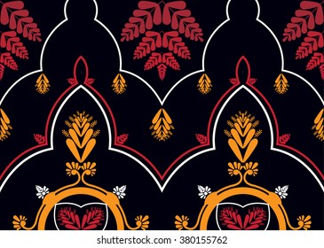 Geometric ethnic pattern seamless design for background or wallpaper.