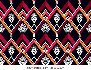 Geometric ethnic pattern seamless design for background or wallpaper.