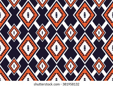 Geometric ethnic pattern seamless design for background or wallpaper.