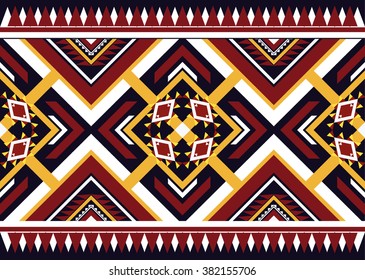 Geometric ethnic pattern seamless design for background or wallpaper.