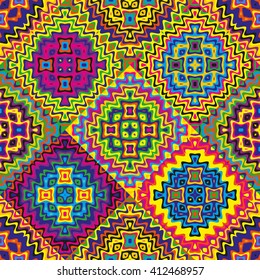 Geometric ethnic pattern seamless design for background or wallpaper.