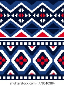 Geometric ethnic pattern seamless design for background or wallpaper.