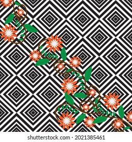 Patrón étnico geométrico. patrón geométrico impecable. patrón impecable. bordado tribal. Diseño para tela, cortina, alfombra, batik, tela, patrón folclórico.