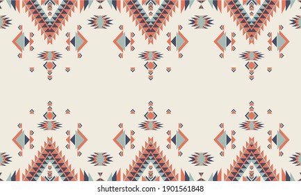 Geometric ethnic pattern seamless flower color oriental. seamless pattern. Design for fabric, curtain, background, carpet, wallpaper, clothing, wrapping, Batik, fabric,Vector illustration. pattern sty