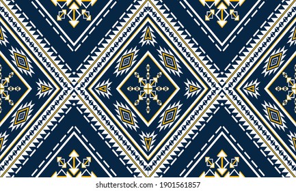 Geometric ethnic pattern seamless flower color oriental. seamless pattern. Design for fabric, curtain, background, carpet, wallpaper, clothing, wrapping, Batik, fabric,Vector illustration. pattern sty