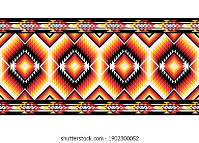 Geometric ethnic pattern seamless flower color oriental. seamless pattern. Design for fabric, curtain, background, carpet, wallpaper, clothing, wrapping, Batik, fabric,Vector illustration. pattern sty