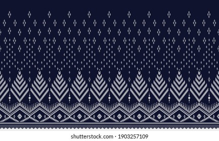 Geometric ethnic pattern seamless flower color oriental. seamless pattern. Design for fabric, curtain, background, carpet, wallpaper, clothing, wrapping, Batik, fabric,Vector illustration. pattern sty
