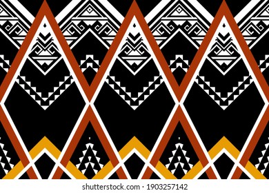 Patrón geométrico étnico sin fisuras color de flores oriental. patrón impecable. Diseño para tela, cortina, fondo, alfombra, papel pintado, ropa, envoltura, Batik, tela, ilustración vectorial. tinte