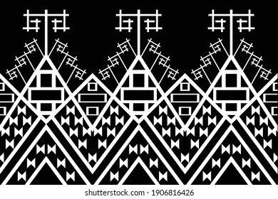 Geometric ethnic pattern seamless flower color oriental. seamless pattern. Design for fabric, curtain, background, carpet, wallpaper, clothing, wrapping, Batik, fabric,Vector illustration. pattern sty