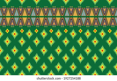 Patrón geométrico étnico sin fisuras color de flores oriental. patrón impecable. Diseño para tela, cortina, fondo, alfombra, papel pintado, ropa, envoltura, Batik, tela,Ilustración vectorial