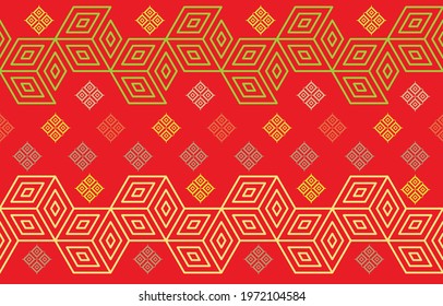 Geometric ethnic pattern seamless flower color oriental. seamless pattern. Design for fabric, curtain, background, carpet, wallpaper, clothing, wrapping, Batik, fabric,Vector illustration