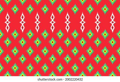 Geometrisches ethnisches Muster nahtlose Blumenfarbe orientalisch. nahtloses Muster. Design für Stoff, Vorhang, Hintergrund, Teppich, Tapete, Kleidung, Umhüllung, Batik, Stoff,Vektorgrafik