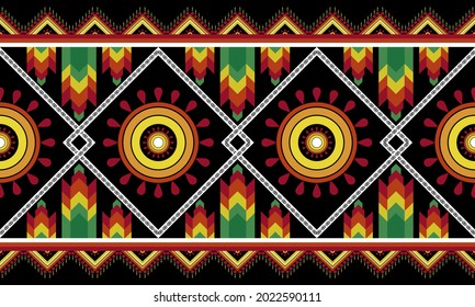 Orientales ethnisches Muster traditionelle Hintergrund Design für Teppich, Tapeten, Kleidung, Umhüllung, Batik, Stoff, Vektorgrafik Stickereien Stil.