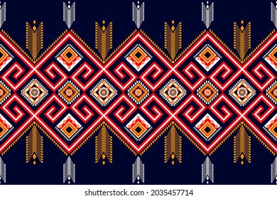 Patrón geométrico étnico sin fisuras color de flores oriental. patrón impecable. Diseño para tela, cortina, fondo, alfombra, papel pintado, ropa, envoltura, Batik, tela, ilustración vectorial. tinte