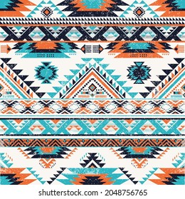 Geometric ethnic pattern seamless flower color oriental. seamless pattern. Design for fabric, curtain, background, carpet,wallpaper, clothing, wrapping, Batik, fabric,Vector illustration