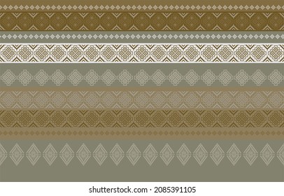 Patrón geométrico étnico sin fisuras color de flores oriental. patrón impecable. Diseño para tela, cortina, fondo, alfombra, papel pintado, ropa, envoltura, Batik, tela,Ilustración vectorial