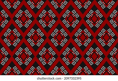 Patrón geométrico étnico sin fisuras color de flores oriental. patrón impecable. Diseño para tela, cortina, fondo, alfombra, papel pintado, ropa, envoltura, Batik, tela,Ilustración vectorial
