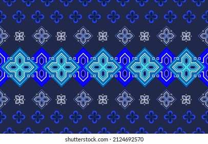 Geometric ethnic pattern seamless flower color Pink. seamless pattern. Design for fabric, curtain, background, carpet, wallpaper, clothing, wrapping, Batik, fabric,Vector illustration