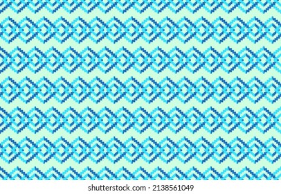 Geometric ethnic pattern seamless flower. Design for fabric, curtain, background, carpet, wallpaper, clothing, wrapping, Batik, fabric,Vector illustration