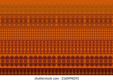 Geometrisches ethnisches Muster nahtlose Blumenfarbe orientalisch. nahtloses Muster. Design für Stoff, Vorhang, Hintergrund, Teppich, Tapete, Kleidung, Umhüllung, Batik, Stoff, Vektorgrafik. Musterstäbchen