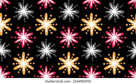 Patrón geométrico étnico sin fisuras en el color de las flores. patrón impecable. Diseño para tela, cortina, fondo, alfombra, papel pintado, ropa, envoltura, Batik, mandalas, tela, ilustración vectorial.