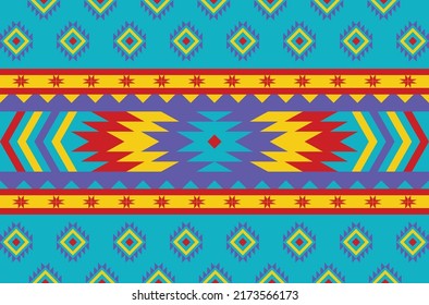 Geometric ethnic pattern seamless flower oriental style,design for fabric, batik, curtain,carpet,clothing, wrapping, background, wallpaper, vector illustration