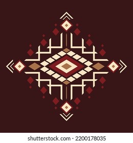 Patrón geométrico étnico sin fisuras color de flores oriental. patrón impecable. Diseño para tela, cortina, fondo, alfombra, papel pintado, ropa, envoltura, Batik, tela, ilustración vectorial. tinte