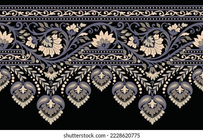 Geometric ethnic pattern seamless flower color oriental. seamless pattern. Design for fabric, curtain, background, carpet, wallpaper, clothing, wrapping, Batik, fabric Vector illustration.