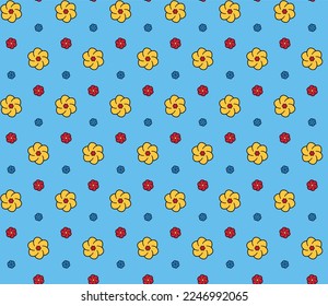 Patrón geométrico étnico sin fisuras color de flores oriental.
patrón impecable. Diseño para tela, cortina, fondo azul, alfombra, papel pintado, ropa, envoltura, Batik, tela, ilustración vectorial.
