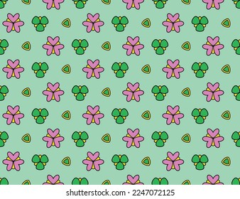 Patrón geométrico étnico sin fisuras color de flores oriental.
patrón impecable. Diseño para tela, cortina, fondo verde claro, alfombra, papel pintado, ropa, envoltura, Batik, tela, ilustración vectorial.