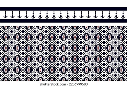Geometric ethnic pattern seamless flower color oriental. seamless pattern. Design for fabric, curtain, background, carpet, wallpaper, clothing, wrapping, Batik, fabric,Vector illustration. pattern