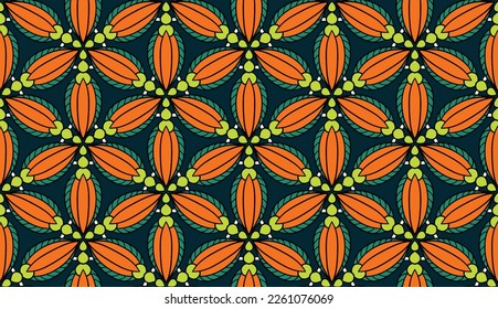Geometric ethnic pattern seamless flower color. seamless pattern. Design for fabric,curtain,background,carpet,wallpaper,clothing,wrapping,Batik,mandalas,fabric,Vector illustration. pattern style.