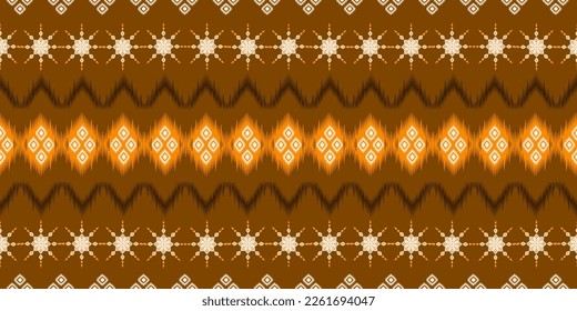 Geometric ethnic pattern seamless flower color oriental. seamless pattern. Design for fabric, curtain, background, carpet, wallpaper, clothing, wrapping, Batik, fabric,Vector illustration 
